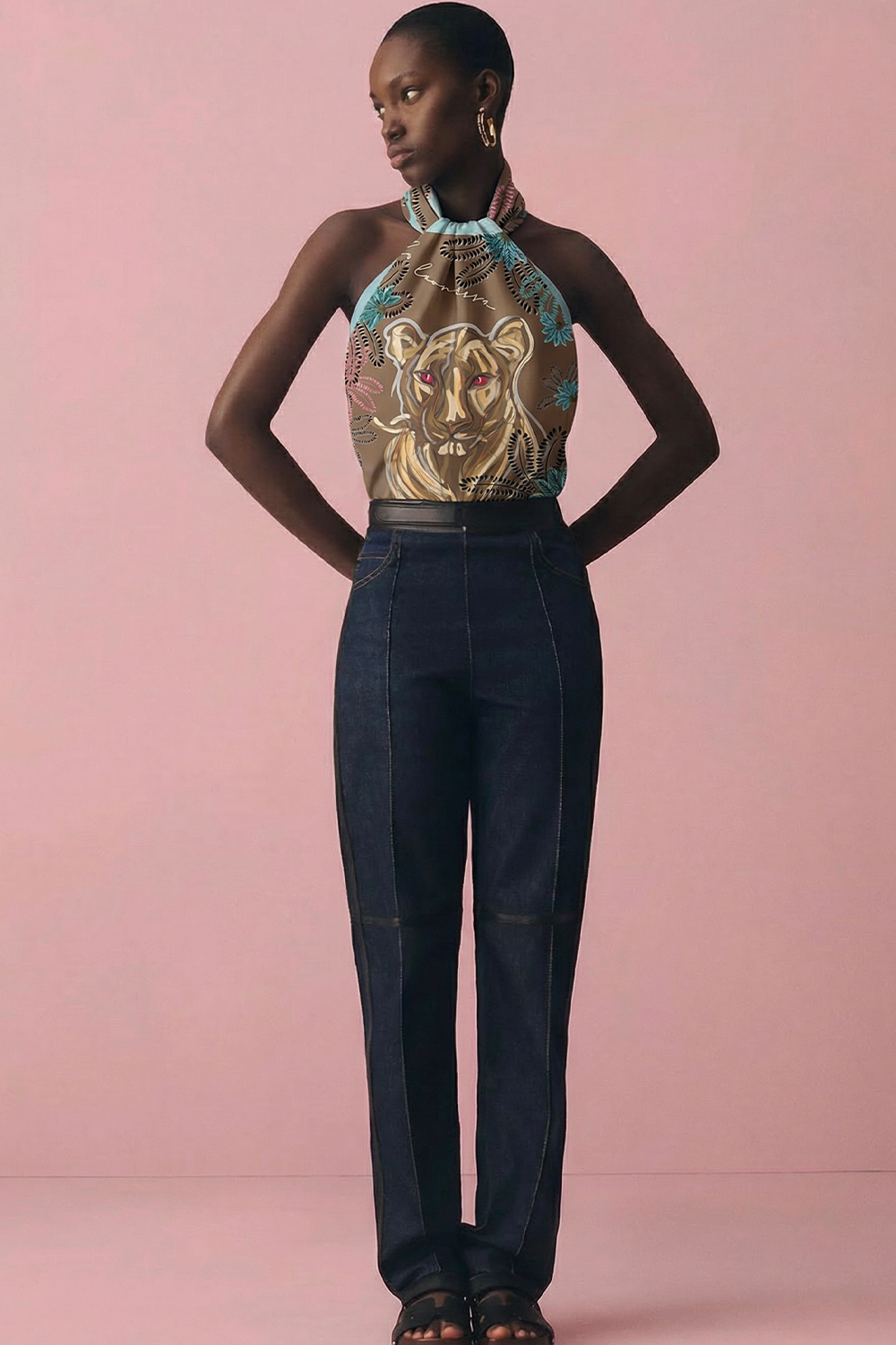 Foulard "La Leonessa" - Beige