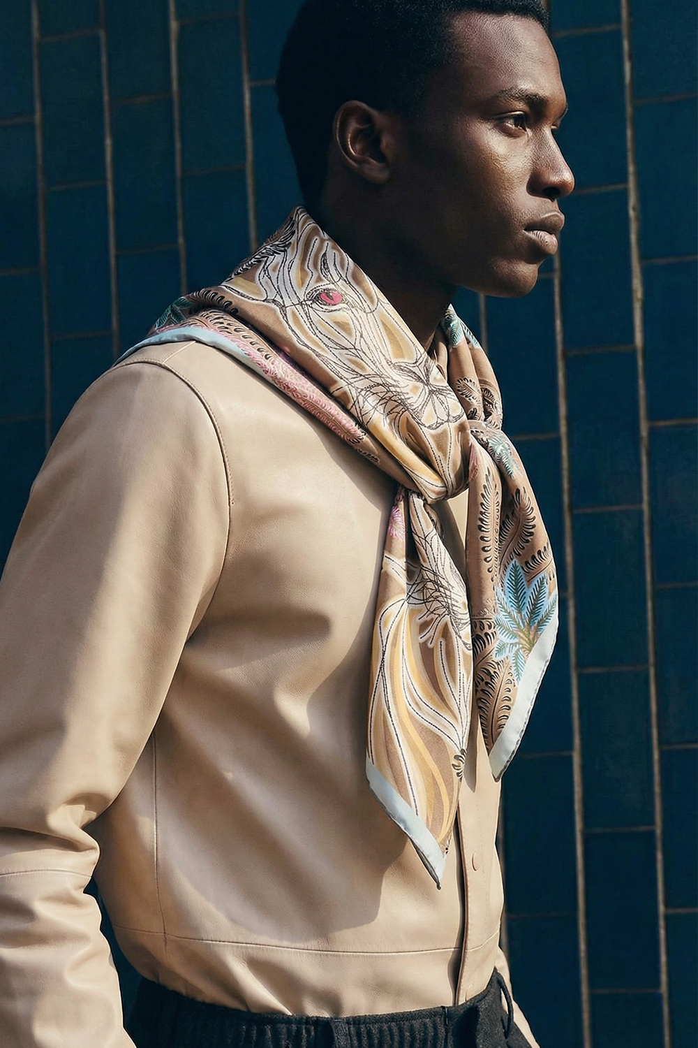 Foulard "La Leonessa" - Beige