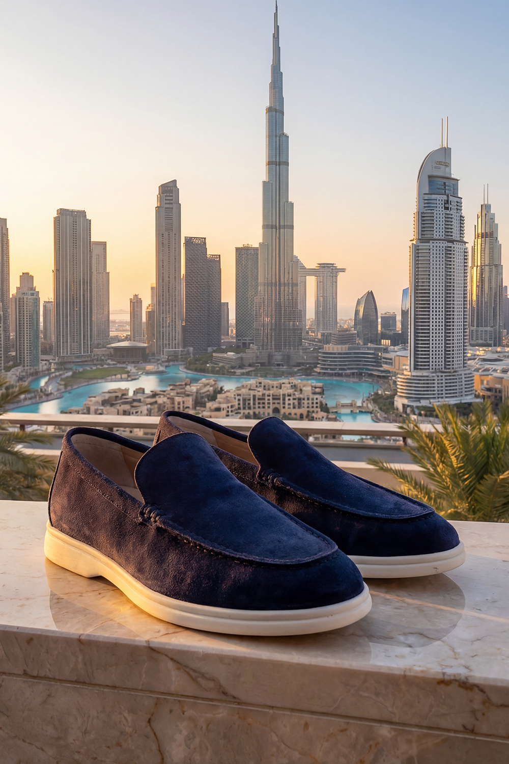 MOCASSINO IN CAMOSCIO BLU INDACO