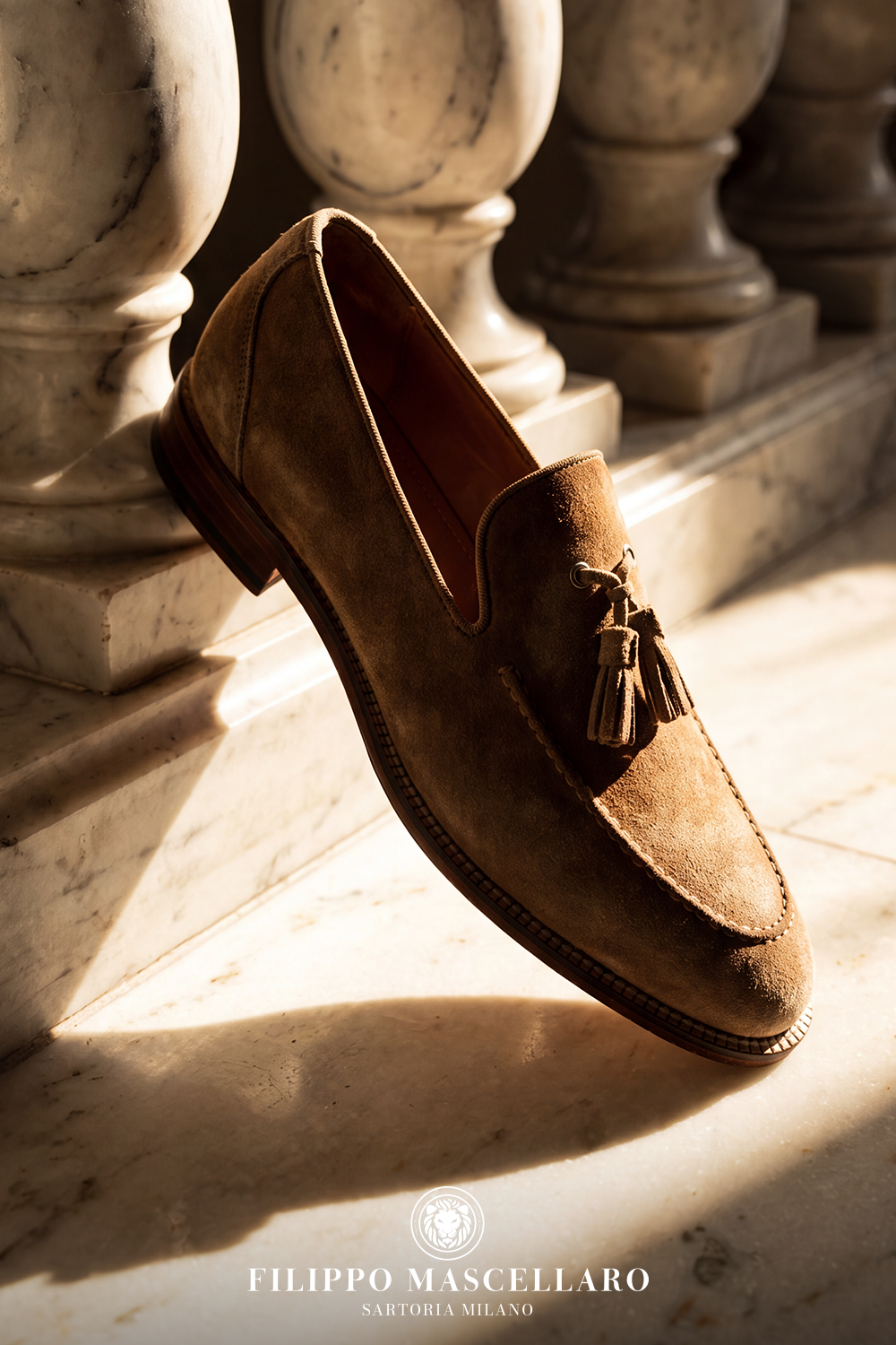 MOCASSINO IN CAMOSCIO ITALIANO - Beige