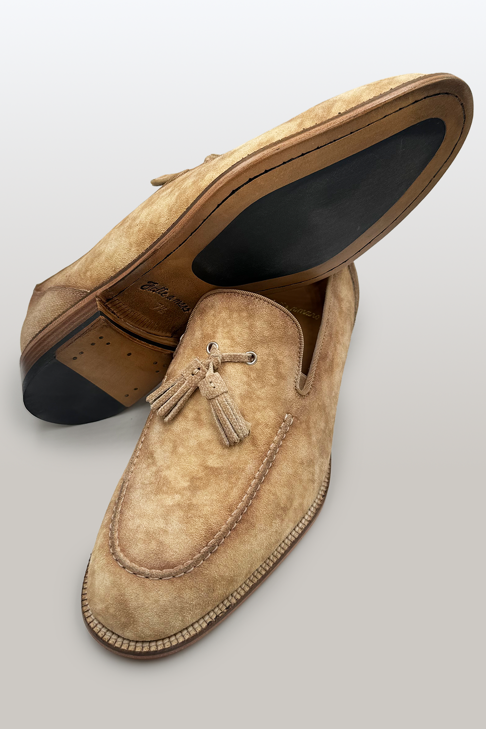MOCASSINO IN CAMOSCIO ITALIANO - Beige