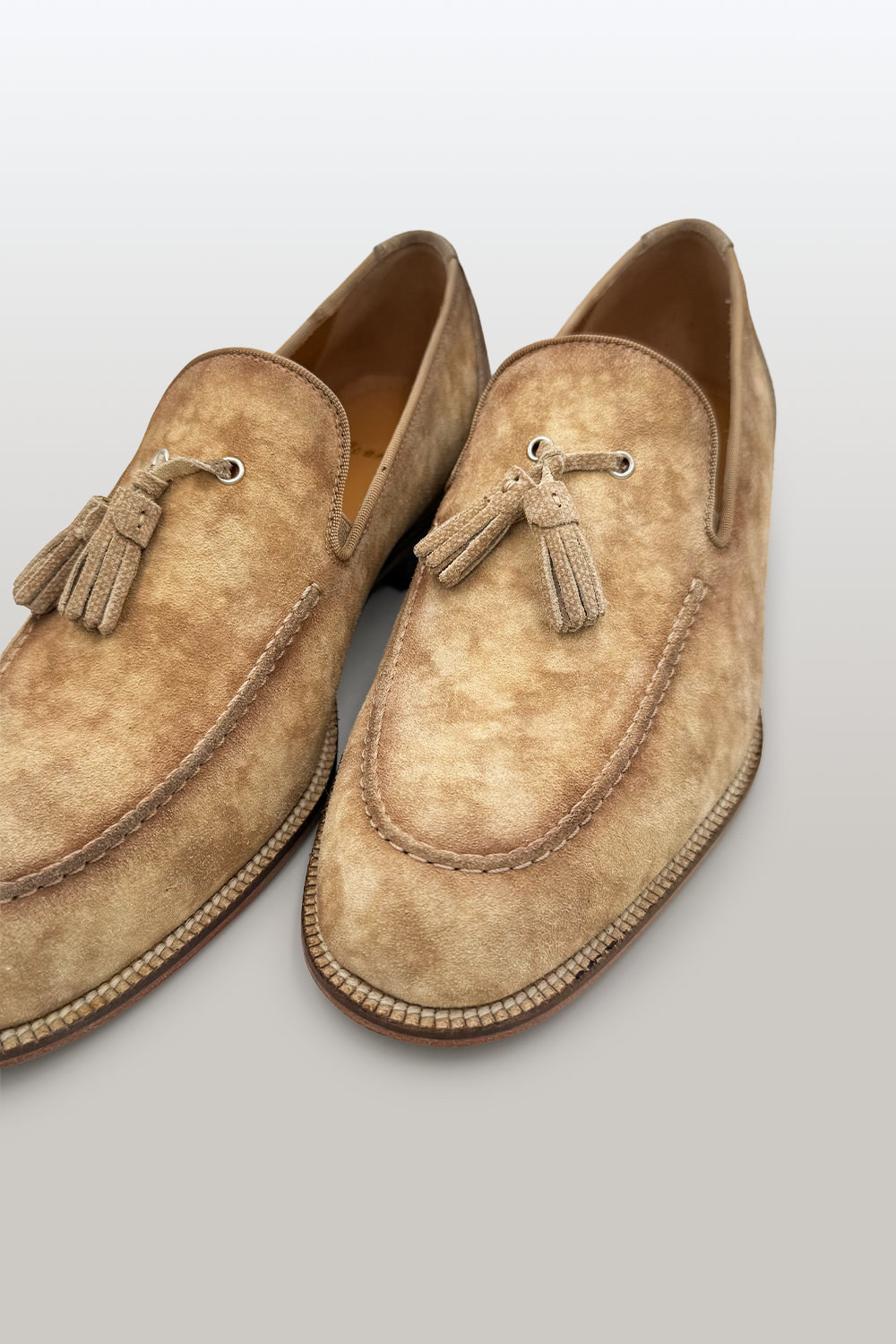 MOCASSINO IN CAMOSCIO ITALIANO - Beige