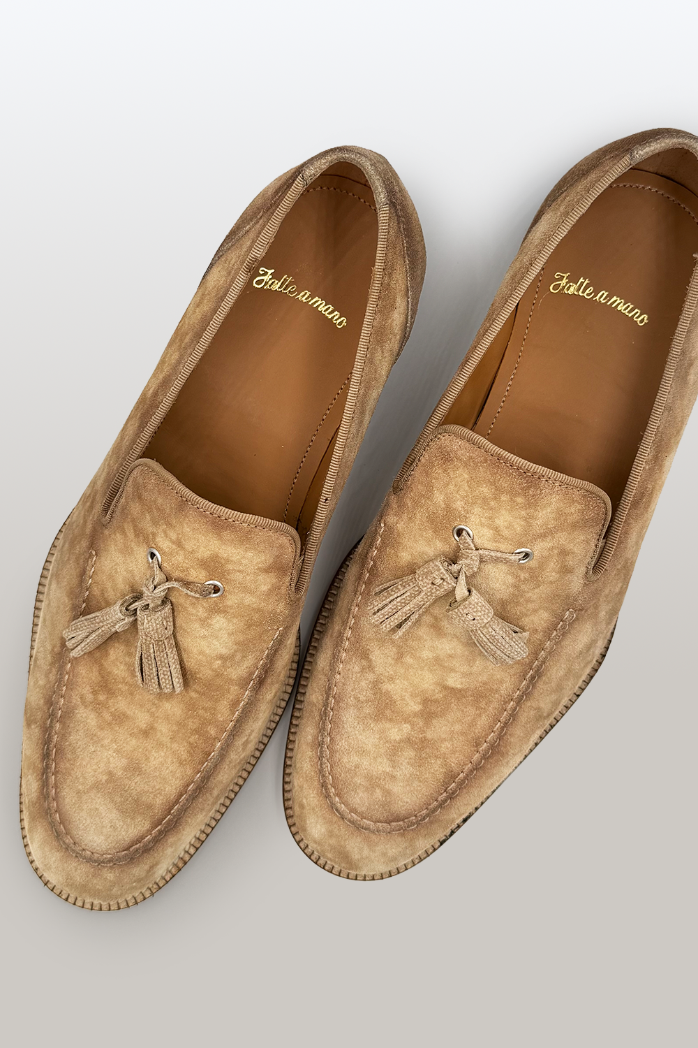 MOCASSINO IN CAMOSCIO ITALIANO - Beige