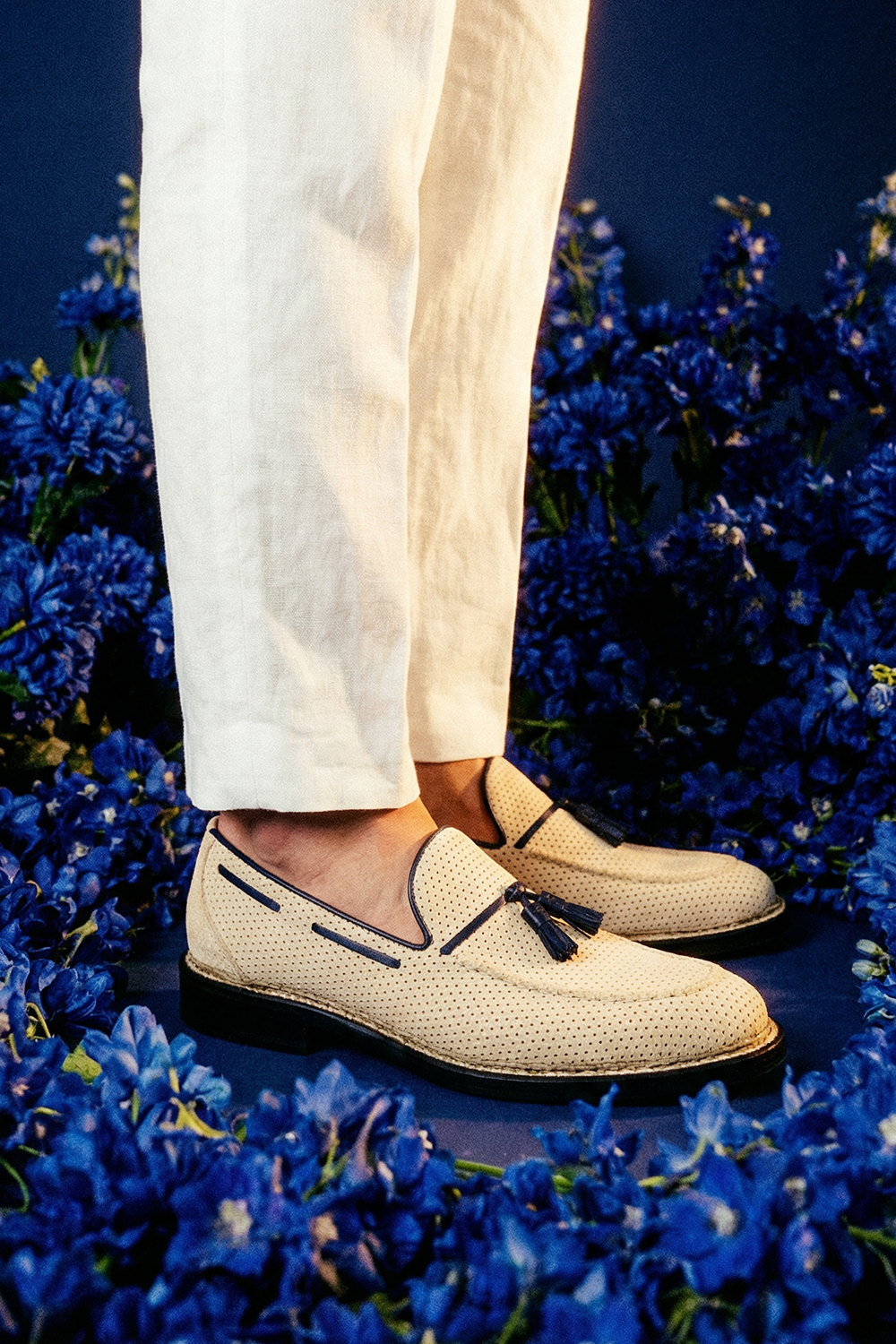 MOCASSINO ESTIVO IN BUFALO FORATO