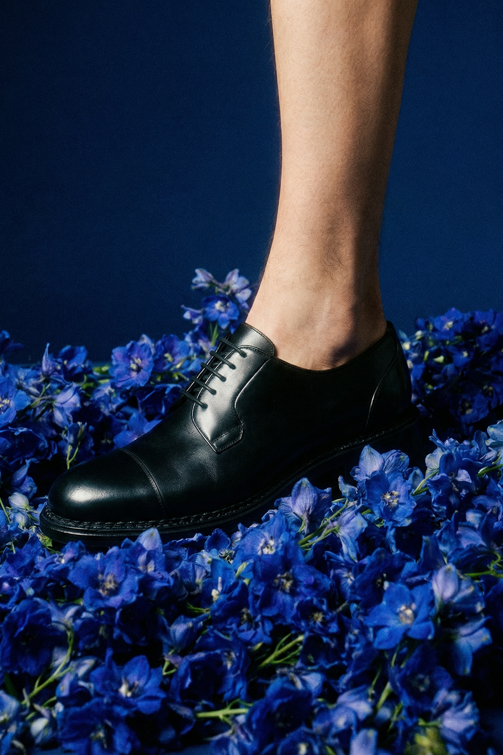 DERBY NERA IN PELLE DI VITELLO