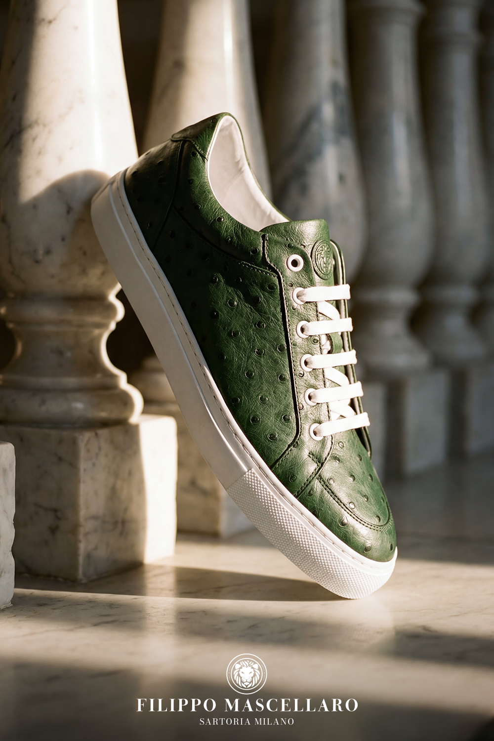 SNEAKERS IN STRUZZO – VERDE FORESTA